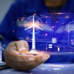 A,Holographic,Graphic,Screen,That,Displays,The,Electrical,Power,Generated